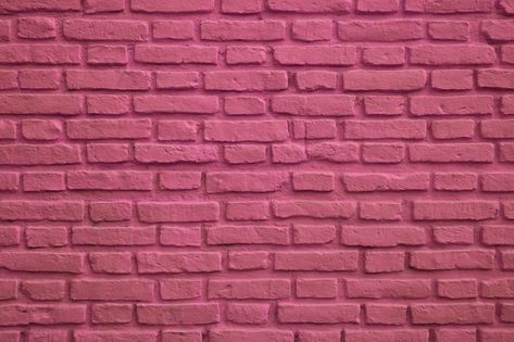 Front view of magenta colored old brick ... | Premium Photo #Freepik #photo #brick #brick-wall #concrete #pink Wall Concrete, Old Brick Wall, Brick Wall Background, Old Bricks, Painted Brick, Wall Background, Front View, House Inspo, Vector Photo