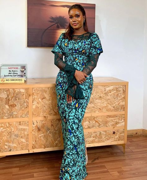 Couture, Ankara And Lace Dress Styles, Kitenge Ideas For Ladies, Fitted Ankara Gown Styles, Latest Styles For Ladies, Ankara Dress For Church, Long Ankara Dress Styles For Church, Ankara Party Dress Styles, Ankara Owanbe Gown Styles