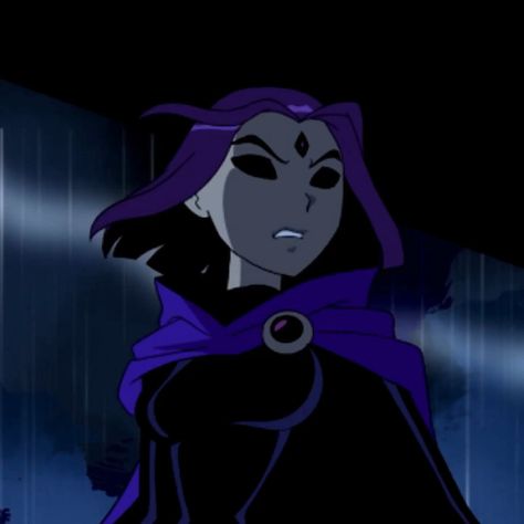 Hair, Black, Purple, Teen Titans, Raven Teen Titans, Pfp Icon