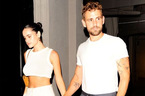 'Bachelor's' Nick Viall and girlfriend get ink on tattoo date Inked Magazine, Tattoo Date, Natalie Joy, Nick Viall, On Tattoo, Nyc Skyline, The Bachelor, Archangel Michael, White Undershirt