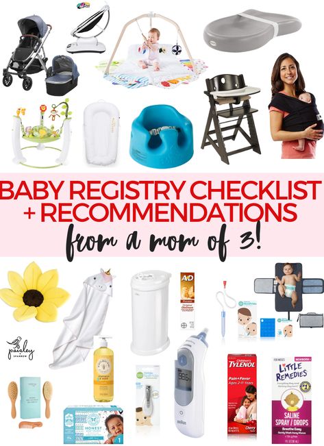 Baby Registry Checklist (with Free Printable) from a Mom of 3! Baby Registry Checklist Printable, Group Of Elephants, Baby Number 3, Registry Essentials, Baby Registry List, Amazon Baby Registry, Baby Registry Checklist, Registry Checklist, Baby Checklist