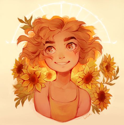 Tumblr, Croquis, Sunflower Illustration, Sun Drawing, Sunflower Drawing, Person Drawing, Sun Illustration, Sunflower Art, Sun Art