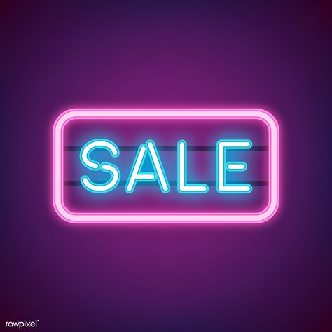 Blue sale neon sign vector | free image by rawpixel.com / NingZk V. Typography Logos, Pink Neon Lights, Typography Design Quotes, Quotes Typography, Sale Logo, 광고 디자인, Web Design Resources, Neon Logo, Letter Vector