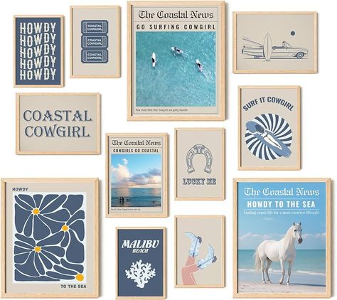 Amazon.com: 97 Decor Coastal Cowgirl Room Decor Aesthetic - Coastal Granddaughter Room Decor, Trendy Coastal Cowgirl Wall Art Prints, Blue Beachy Preppy Surf Posters for Teen Girls Dorm Bedroom (8x10 Unframed): Posters & Prints Coastal Grandmother Aesthetic Decor, Costal Cowgirl Wall Art, Teen Bedroom Art, Dorm Room Poster Wall, Costal Cowgirl Aesthetic Room, Coastal Cowgirl Poster, Coastal Cowgirl Aesthetic Room Decor, Coastal Granddaughter Dorm Room, Cowgirl Room Aesthetic