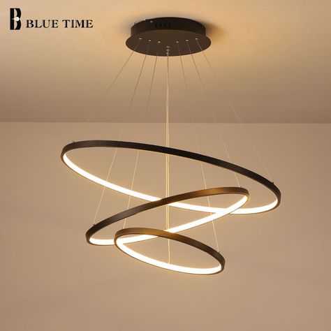 Room Light Fixtures, Circle Rings, Lighting For Living Room, Modern Hanging Lights, Ceiling Lamps Living Room, Modern Led Chandelier, Dining Room Light, Chandelier Lights, Modern Lighting Chandeliers