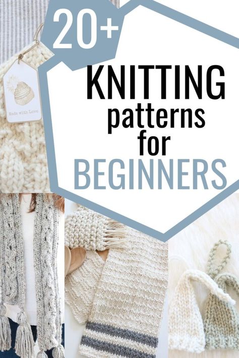 Small Beginner Knitting Patterns, Knitting Lessons For Beginners, Knitting Project For Beginners, Size 8 Knitting Needle Patterns, Free Beginner Knitting Projects, Easy First Knitting Project, Beginner Knitting Scarf Patterns Free, Knitting Ideas For Beginners Easy, Knitting A Vest For Beginners