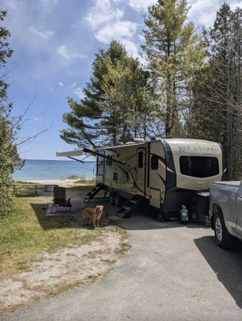 Campfire Ideas, Camping In Michigan, Michigan Campgrounds, Michigan Camping, Best Rv Parks, Forest Camp, Rv Campgrounds, Best Campgrounds, Michigan Travel