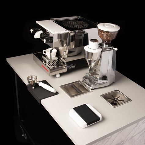 Barista Station Coffee Shop, Coffee Equipment Products, Barista Bar Design Coffee Shop, Barista Bar Design, Bar Coffee Design, Barista Setup, Barista Station, Cafe Equipment, Coffee Shop Equipment