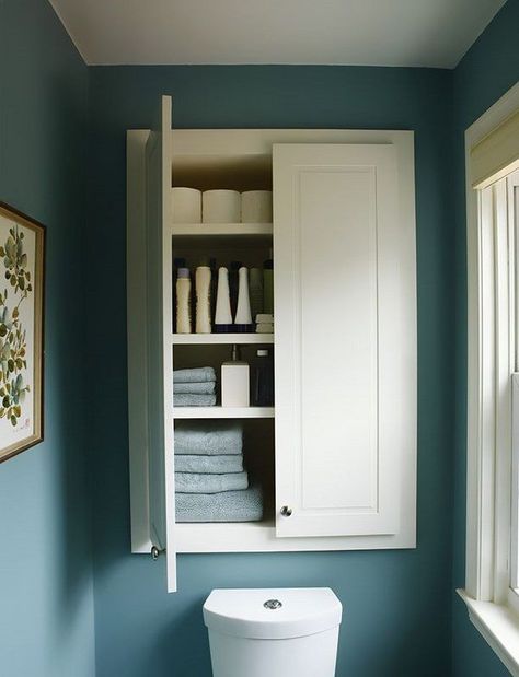 bathroom storage ideas wall cabinet Cabinet Above Toilet, Makeover Kamar Mandi, Shelves Over Toilet, Bathroom Cabinets Designs, Over Toilet, Bathroom Wall Cabinets, Small Bathroom Storage, Bathroom Storage Cabinet, Laundry Room Storage