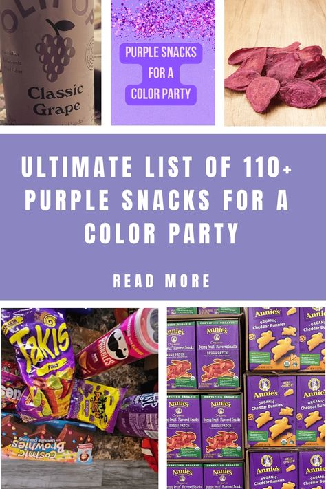 Elevate Your Celebrations with a Purple Palette! Dive into our regal world of purple snacks perfect for every event, from lavish royal-themed parties to meaningful Alzheimer’s awareness gatherings. Explore vibrant, tasty treats that promise to enchant your guests and elevate your tablescape with luxurious, vibrant hues. Click for a curated list of snacks & inspiring ideas to turn your occasions into a visual and gastronomic feast! #PurpleParty #SnackIdeas #ThemedParty #CelebrateIn Purple Items For Color Party, Purple Theme Food Ideas, Purple Color Food Ideas, Purple Color Party Basket Ideas, Purple Food Party Ideas, Purple Party Food And Drinks, Purple Party Food Tray, Color Party Purple Food, Purple Color Party Basket