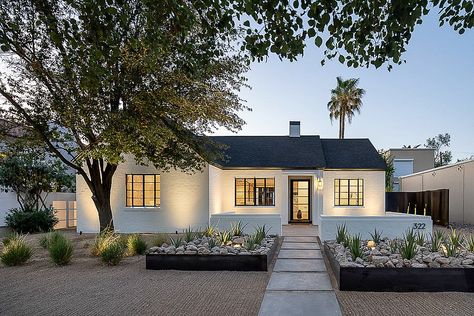 Cypress Residence by Joel Contreras Design Phoenix, Ranch Exterior, Phoenix Arizona, White Houses, Family House, House Designs Exterior, Single Family, All Pictures, Arizona