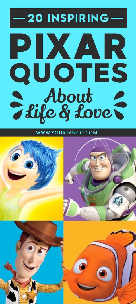 #Pixar #films and #Disney #movies are entertaining, but we can learn important #lifelessons from them, too. These inspirational Disney Pixar #quotes about life and #love are from the most iconic family movies we all grew up watching. #yourtango | Follow us on Pinterest: www.pinterest.com/yourtango | Disney Inspiring Quotes, Random Movie Quotes, Disney Quotes Classroom, Quotes About Love From Movies, Pixar Quotes Funny, Disney Letterboard Quotes, Best Friend Quotes From Movies, Best Disney Movie Quotes, Pixar Movie Quotes