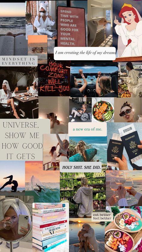 Island Vision Board, Minimalist Lifestyle Aesthetic, Reading Aesthetic Wallpaper, Visionboard Aesthetic, 2023 Lifestyle, Wine Inspiration, Study Things, Board Wallpaper, Hello Glow