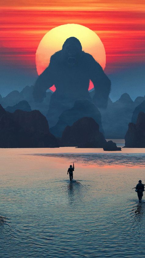 Kong Skull Island Hd Do Wallpaper - Kong Skull Island Wallpaper, King Kong Aesthetic, King Kong Wallpaper, Kong Wallpaper, Split Complimentary, Gorilla Wallpaper, Cool Wallpapers 4k, King Kong Skull Island, Kong Art