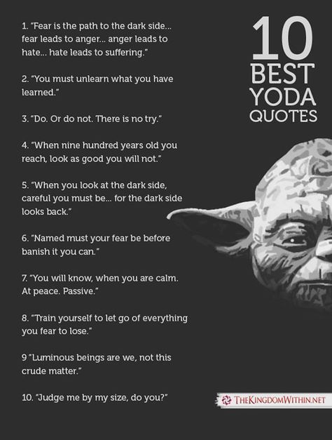 Image result for yoda quotes Yoda Quotes Funny, Master Yoda Quotes, Citation Encouragement, Fear Leads To Anger, Yoda Quotes, Master Yoda, Star Wars Quotes, Most Famous Quotes, Star Wars Film