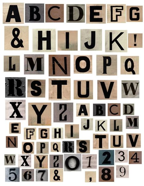 collage font for resource library Aesthetic Printable Stickers Vintage, Brown Scrapbook Stickers, School Aesthetic Stickers, Brown Journal Stickers, Kertas Vintage, Alfabet Font, Letter Collage, Scrapbook Letters, Desain Buklet