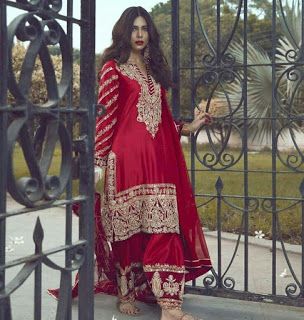 Red and maroon dress designs ideas for girls, Indian and Pakistani red dress designs collection Haute Couture, Couture, Indian Bridal Wear, Red Dress Design, Punjabi Wedding Suit, Saree Red, Shadi Dresses, Punjabi Outfits, Pakistani Wedding Outfits