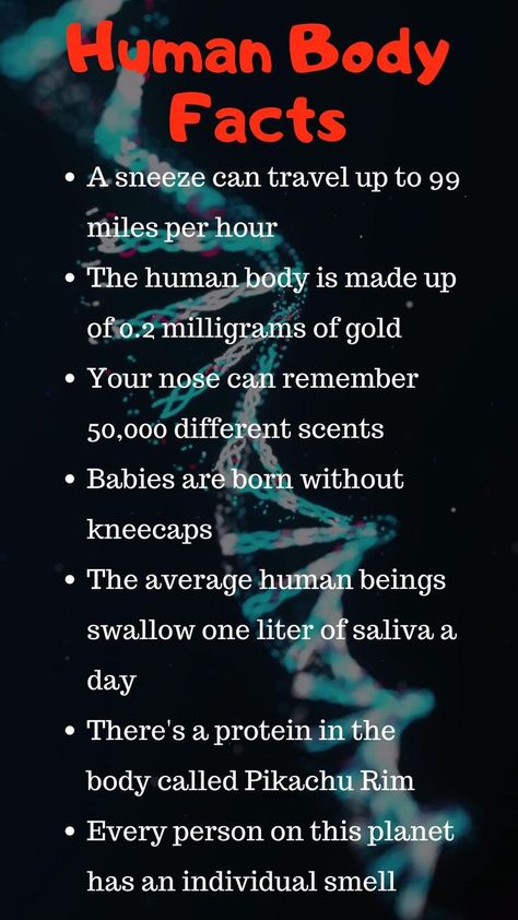 The most complex organisms on this planet are probably human beings. Imagine billions of microscopic parts, each of them with their own identity, working in an organized way to benefit the entire being. We tend to believe that we know everything about our body but in fact, the human body is so complex that sometimes it even confuses most qualified scientists or doctors. We have compiled a list of 70 amazing facts about the human body which are generally not known to a common man. Interesting Facts About Humans, अंग्रेजी व्याकरण, Body Facts, Human Body Facts, Physiological Facts, Facts About Humans, Psychological Facts Interesting, Biology Facts, Interesting Science Facts