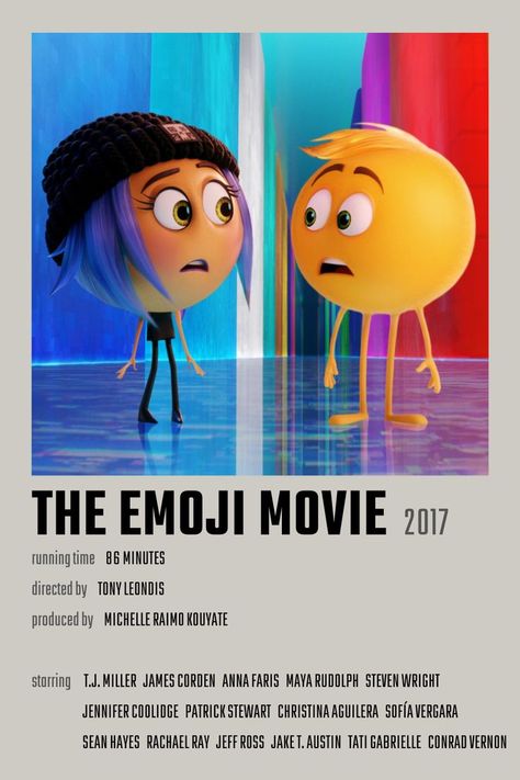 Movie Posters Animation, Cartoon Movies To Watch, Kids Movie Poster, The Emoji Movie, Movie Character Posters, Movies To Watch Teenagers, Disney Movie Posters, Classic Films Posters, Emoji Movie