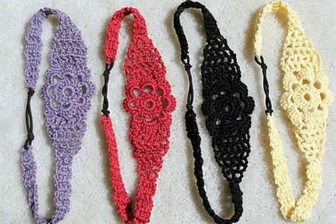 Crocheted Headbands, Virkning Diagram, Crochet Headband Tutorial, Crochet Tiny, Girls Hats, Crochet Headbands, Headband Tutorial, Crochet Headband Pattern, Crochet Hair Accessories