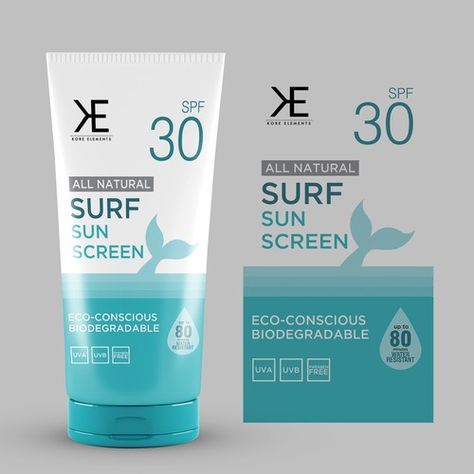 New sustainable sunscreen company needs surf style label | Product packaging contest | 99designs Surf Style, Sunscreen Packaging Design, Sunscreen Packaging, Custom Product Packaging, Color Design Inspiration, Bottle Label Design, Sunscreen Lotion, Grafic Design, Product Packaging