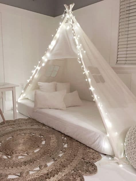 Toddler Floor Bed, Bed Tent, Floor Bed, Bed Canopy, Canopy Bed, Girl Beds, Kitchen Floor, Floor Ideas, Cute Room Decor