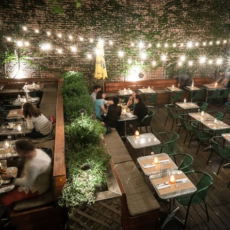 {on the list of best Modern Mexican Restaurants} Gran Eléctrica, Brooklyn Wine Interior Design, Natural Outdoor Furniture, Beer Garden Design, Outdoor Restaurant Patio, Restaurant Patio, Modern Mexican, 카페 인테리어 디자인, Outdoor Cafe, Garden Cafe