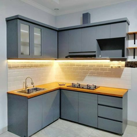 Inspirasi desain dapur minimalis Tumblr, Clean Kitchen Design, Handmade House, Interior Dapur, Desain Pantry, Kabinet Dapur, Kitchen Layout Plans, Kitchen Modular, Modular Kitchen Design