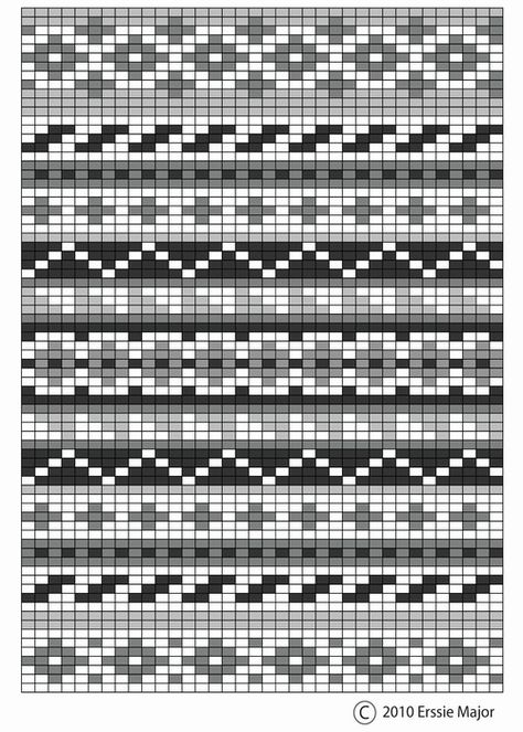 Fair Isle Border Chart, Knitting Charts Free Simple, Fair Isle Flower Chart, Simple Fair Isle Chart, Fair Isle Chart Simple, Faire Isle Knitting Patterns, Colourwork Knitting Charts, Fair Isle Knitting Patterns Charts, Crochet Pattern Grid