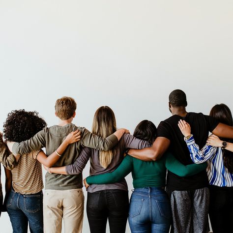 Rearview of diverse people hugging each other | premium image by rawpixel.com / McKinsey People Helping Each Other Photography, Male Friendship, People Hugging, Man Hug, Persona Feliz, Caucasian People, Diverse People, People Brand, Interesting Conversation