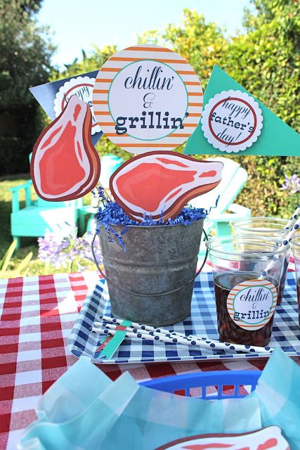 Fathers Day Dinner Ideas Decor, Father’s Day Theme Ideas, Father’s Day Event Ideas, Fathers Day Centerpiece Ideas, Father’s Day Party Ideas, Elder Crafts, Bbq Theme Party, Father's Day Decorations, Star Ideas