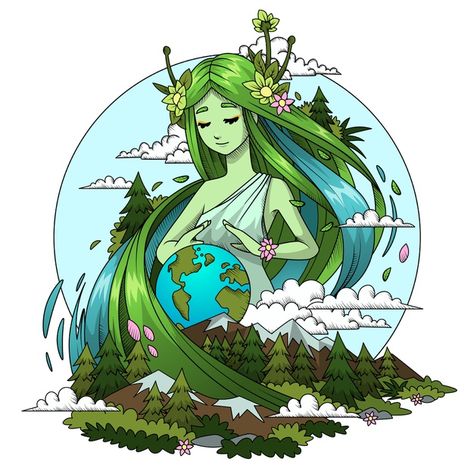Hand drawn mother earth day concept | Free Vector #Freepik #freevector #hand #nature #world #hand-drawn Mother Nature Drawing, World Nature Day, Earth Art Drawing, Mother Of Earth, Mother Earth Drawing, Mother Of Nature, Save Earth Drawing, Save Water Poster Drawing, Earth Drawing