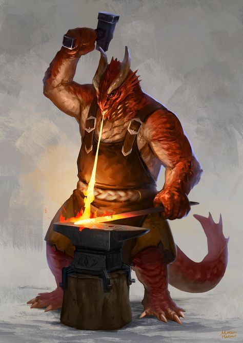 Dragonborn Blacksmith, Noxus League Of Legends, Dnd Dragonborn, Pathfinder Character, Dungeons And Dragons Art, Dungeons And Dragons Characters, Dnd Art, Dungeons And Dragons Homebrew, D&d Dungeons And Dragons