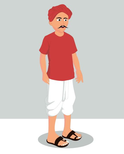 Indian village man cartoon character. moral stories for the best cartoon character vector Nature, Cartoon 2d Characters, Village Man Cartoon Character, Village Man Cartoon, 2d Cartoon Character Design, Man Cartoon Characters, Indian Cartoon Characters, Cartoon Man Character, 2d Character Illustration