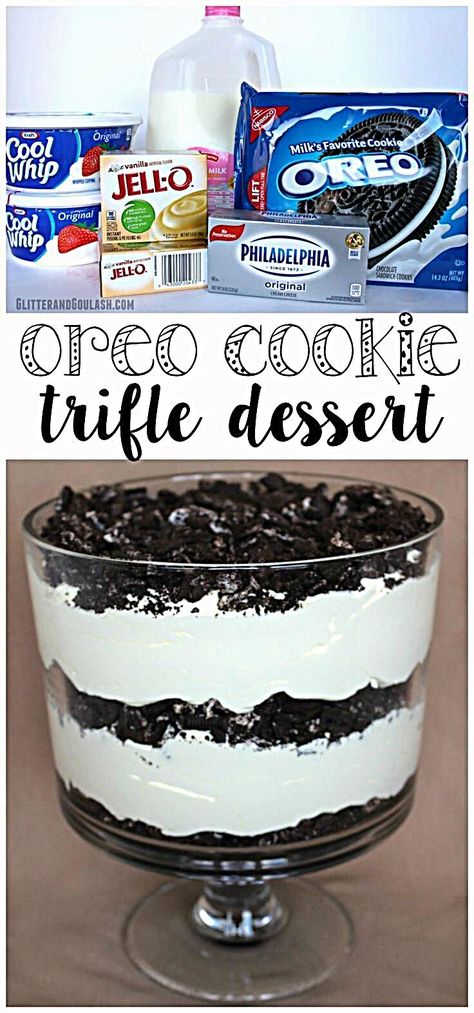 Halloween Trifle Desserts, Homemade Trifle, Cookie Trifle, Pudding Trifle, Oreo Trifle, Desserts Nutella, Trifle Dessert Recipes, Trifle Recipes, Oreo Desserts