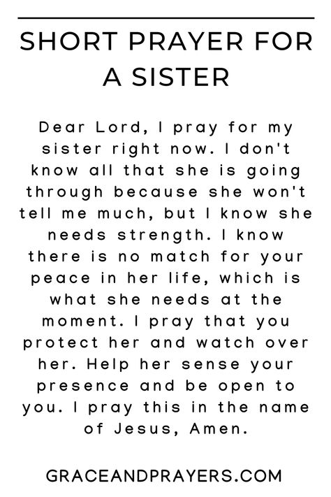 Are you looking for prayers for a sister? Then we hope that these 14 loving prayers will help you pray for your loving sibling! Praying For Sister, Christian Sister Quotes, Prayer For My Siblings, Sisterly Love Quotes, Prayer For Siblings, Prayer For My Sister Strength, Prayer For My Sister Healing, Praying For My Sister, Prayer For Sister