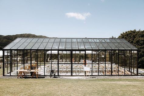 Glass Wedding Venues, Glass House Restaurant, Glass House Wedding Venue, Glass House Wedding, Outdoor Tent Wedding, Farm Day, City And Colour, Pavilion Wedding, Dream Venue