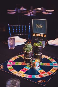 Board Game Wedding, Wedding Table Games, Board Game Themes, Board Game Party, Nerd Wedding, Geeky Wedding, Nerdy Wedding, Board Game Table, Favorite Board Games
