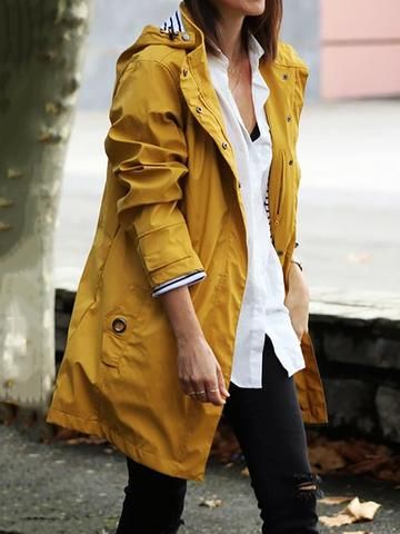 SPU:E55OU9C4EAAPattern Type:SolidSleeve Type:Long SleeveElasticity:Non-stretchyThickness:LightweightMaterial:PolyesterNeckline:HoodieOccasion:DaytimeProcess:Paneled,Buttoned,PocketsStyle:CasualTheme:Winter,Spring,FallColor:Light Gray,Yellow,Khaki,BlackSize:S,M,L,XL,XXL,3XL,4XL,5XLShoulder (cm):S:38, M:39, L:40, XL:41, XXL:42, 3XL:43, 4XL:44, 5XL:45Length (cm):S:75, M:76,... Casual Outwear, Long Sleeve Coat, Women Coats, Hoodie Coat, Jacket Long, Long Sleeves Coats, Gray Yellow, Casual Hoodie, Women's Coats & Jackets