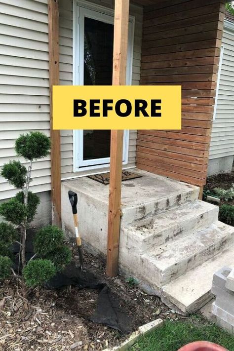 Diy Raised Planter, Front Yard Planters, Patio Planter Boxes, Front Door Landscaping, Yard Planters, Diy Wood Planters, Ladder Ideas, Diy Jardin, Door Planter