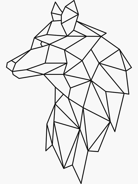 Wolf Geometric, Geometric Art Animal, Geometric Wolf, Laser Art, Geometric Drawing, Wolf Design, Geometric Animals, Wolf Head, Realtor Gifts