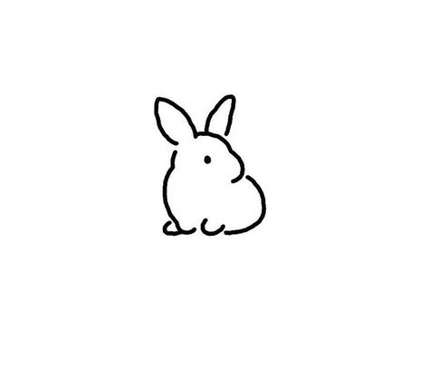 Simple bunny outline Tattoo Bunny Rabbit, Bunny Nose Tattoo, Bunny Tattoo Simple, Black Bunny Tattoo, Cute Bunny Tattoos, Fine Line Bunny Tattoo, Bunny Ears Tattoo, Simple Bunny Tattoo, Minimalist Bunny Tattoo