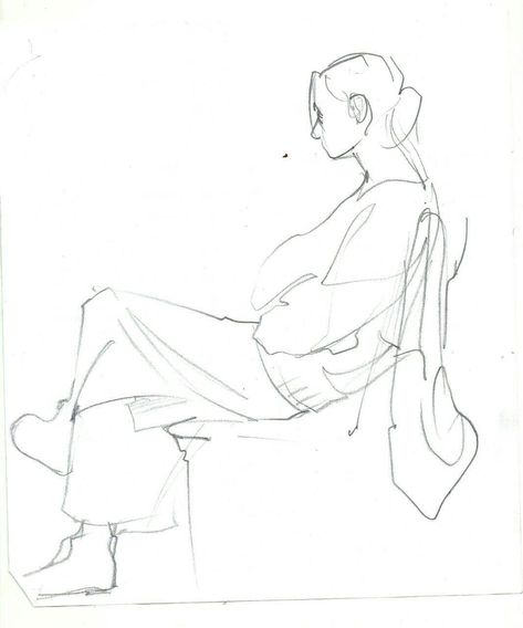 Person From The Side Drawing, Croquis, Sitting Poses Drawing Side View, Person Sitting Side View Reference, Sitting Side Profile Drawing, Person Sitting On Roof Reference, Sitting Down Side View Drawing, Someone Sitting Side View, Drawing Reference Sitting Chair