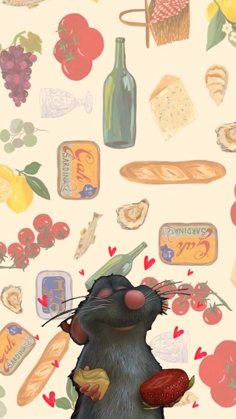 #ratatouille #ratatouillefilm #valentinesday #love #food #foodie #art #wallpaper #vibes #vintage #nature #disney Nature, Iphone Wallpaper Food, Ratatouille Film, Ratatouille Movie, Ratatouille Disney, Cute Images For Wallpaper, Wallpaper Vibes, Disney Cuties, Disney Characters Wallpaper