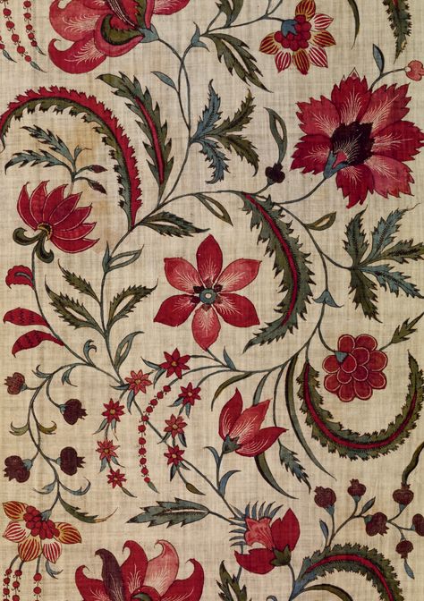 V&A indian textile print Art Chinois, Textil Design, Indian Patterns, 패턴 배경화면, Indian Prints, Textile Pattern Design, Old Rug, Design Textile, Indian Textiles