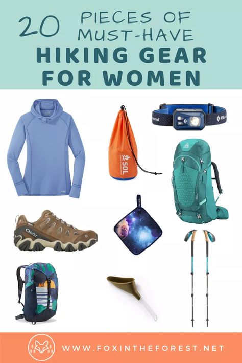 Best women's hiking gear. A list of must-have hiking gear for women. Essential hiking gadgets, clothes, and day hiking gear for beginners and experts. #hiking #trekking #outdoors #adventuretravel Best Hiking Outfits For Women, Must Have Hiking Gear, Best Hiking Gear For Women, Day Hiking Essentials For Women, Beginner Hiking Gear, Hiking Must Haves Women, Hiking For Beginners Woman, Hiking Packing List Women, Hiking Gear For Women