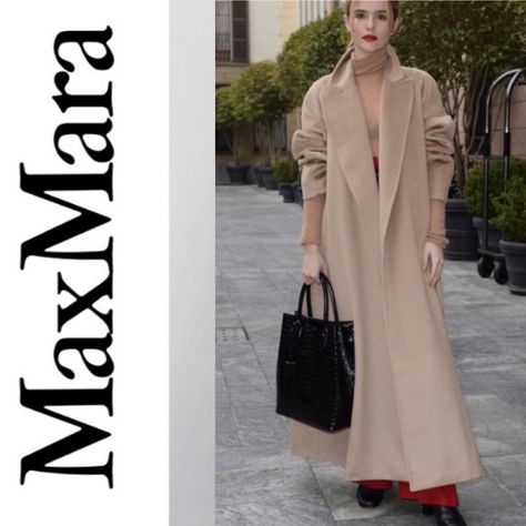 Maxmara Authentic Full Length Maxi Coat In Pure New Wool Fully Lined. Stock Images Are To Show Fit Only On Max Mara Maxi Coats. The Style In Listing Is Not A Belted Coat. Image 2 Thru 8 Are Of Actual Coat For Sale. The Maxmara Maxi Coat Has Been Properly Stored In Its Original Coat Box From Maxmara And Just Needs The Wrinkles Steamed Out. Poshmark Will Authenticate This Maxmara Coat Upon Buyers Purchase. Authenticity Guaranteed. This Coat Is New With Tags And Has Never Been Worn. A Smart Investm Maxmara Coat, Max Mara Weekend, Maxi Coat, Belted Coat, Max Mara, Long Coat, White Photography, Black And White Photography, Timeless Fashion