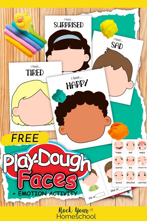 Give your kids a hands-on approach to learning about feelings. This FREE pack of playdough emotions activities makes it easy & fun to chat about & practice these important life skills. Check out these creative ideas for using these printables and get your free set today! #playdoughemotionsactivities #playdoughfeelingsactivities #emotionsforkids #feelingsforkids #handsonlearning #handsonfun Stem All About Me Activities, Sel Activities For Preschoolers, All About Me Sensory, Wheel Emotions, Emotions Preschool Activities, Feelings Preschool, I Feel Bored, Important Life Skills, Emotions Preschool