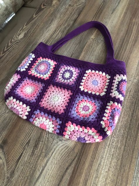Excited to share the latest addition to my #etsy shop: Crochet Bag, Granny Square Bag, Colorful Knittingbag,Shoulder bag, Bohemianstyle, Handmade Bag,Colorful Crochet Afghan Bag, Crochet Tote Bag https://etsy.me/3NMzxWc #mothersday #tophandle #purple #crochettotebag #c Purple Granny Square Bag, Pink And Purple Crochet Bag, Purple Granny Square Crochet, Crochet Bag Purple, Crochet Purple Bag, Purple Crochet Projects, Purple Crochet Bag, Granny Square Bags, Sac Granny Square