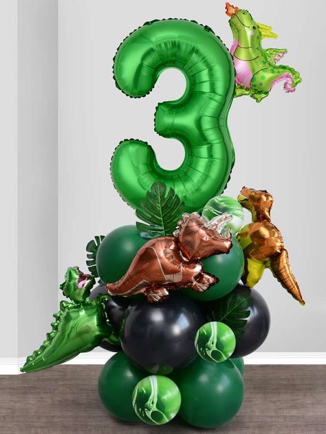 [goods_name] | SHEIN USA Jungle Dinosaur, Balloon Birthday Themes, Dinasour Birthday, Dinosaur Birthday Decorations, Jurassic Park Birthday Party, Baby Shower Jungle, Dinosaur Birthday Theme, Jungle Party Decorations, Dinosaur Party Decorations